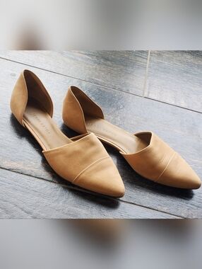 Jenni Kayne D'Orsay Tan Flats 40/10 Excellent Used Condition